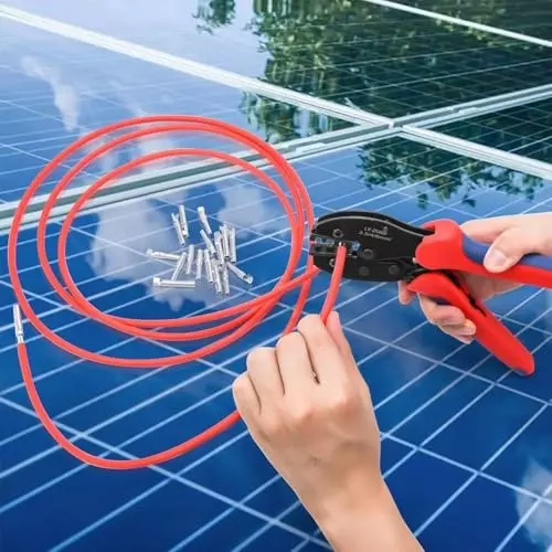 MECRAAF Solar Crimping Tool 2.5 – 6.0 mm² (AWG 13–10) Black & Red, LY-2546B SOLAR