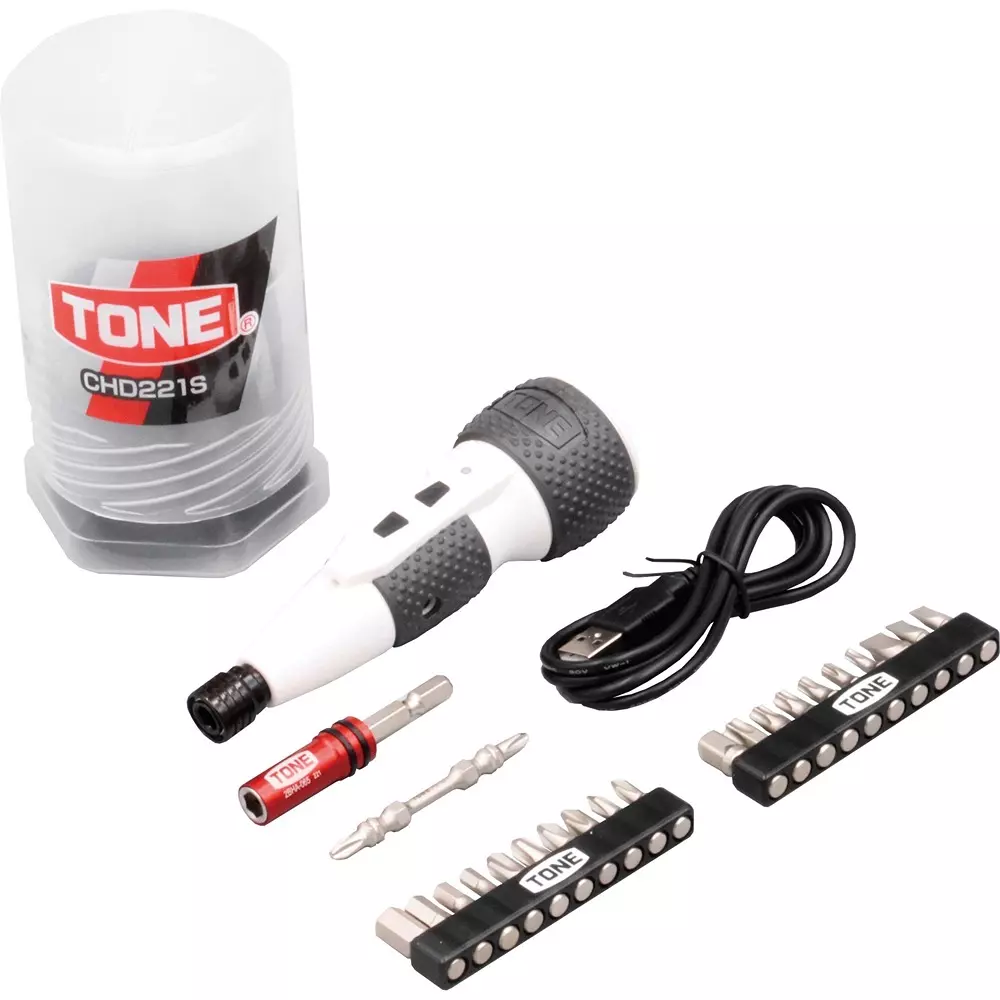 TONE Hybrid Electric Screwdriver Set Electric: 2.5 Nm, Manual: 10 Nm 260 (min⁻¹ [rpm]) Speed, CHD221S