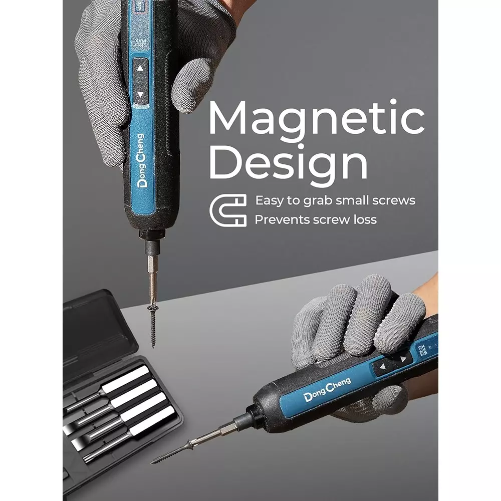 Dongcheng Cordless Screwdriver With Accessories 6.35 mm Hex Clamping Capacity Ergonomic Design 2.0 Ah Battery Capacity, DCPL04-5