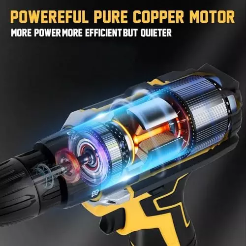 MECRAAF Cordless Drill Machine Cum Screwdriver with Charger & Battery Kit 12 V 1350 RPM Speed 10 mm Chuck Yellow & Black, 12V-YKIT