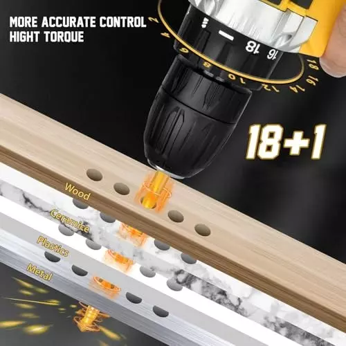MECRAAF Cordless Drill Machine Cum Screwdriver with Charger & Battery Kit 12 V 1350 RPM Speed 10 mm Chuck Yellow & Black, 12V-YKIT