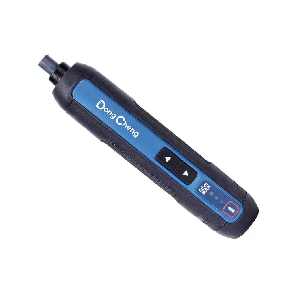 dongcheng-4-v-cordless-screwdriver-635-mm-hex-clamping-capacity-5-nm-maximum-torque-and-300-rpm-no-load-speed-dcpl04-5-type-e-with-type-c-cable-drive-bit-set