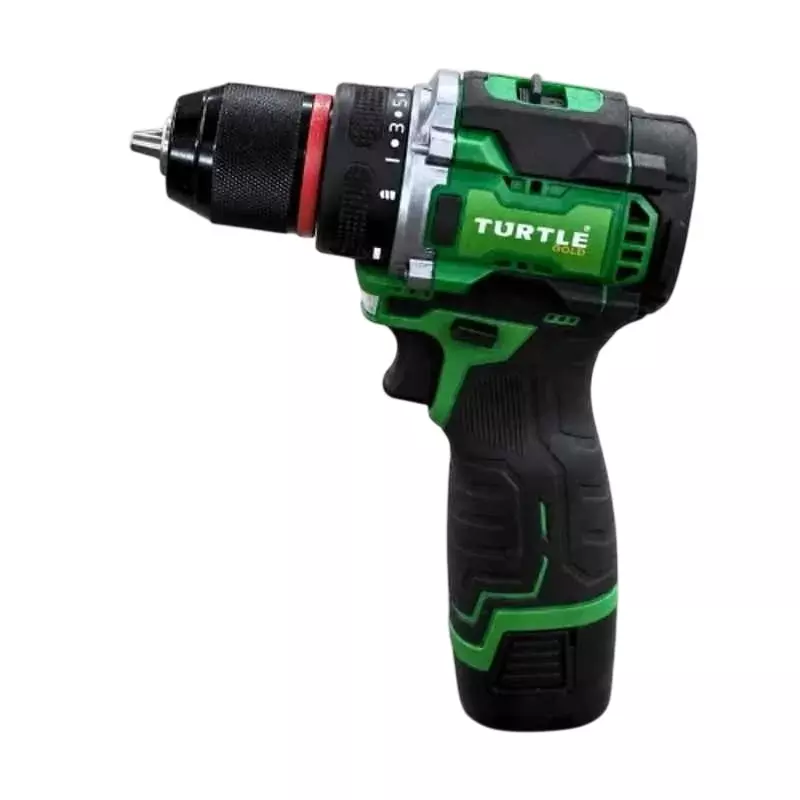 Turtle Gold Brushless Cordless Screw Driver Drill Machine with Dual Speed, 2 Batteries & Charger 10 mm Chuck Size 40 Nm, ST-762s