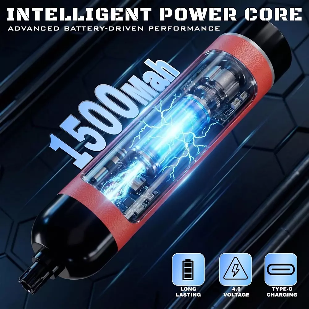 ibell-one-power-series-cordless-screwdriver-set-10-nm-maximum-torque-with-27-pcs-wood-screws-metal-screws-ibl-es36-15r