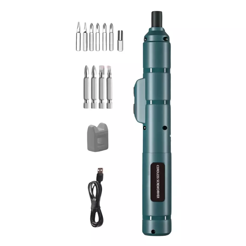 Jawsons Cordless Screwdriver 3.6 V DC with 1300 mAh Rechargeable Battery, Interchangeable Bits and Cable, ‎CRDLS-SCRDR-RCG
