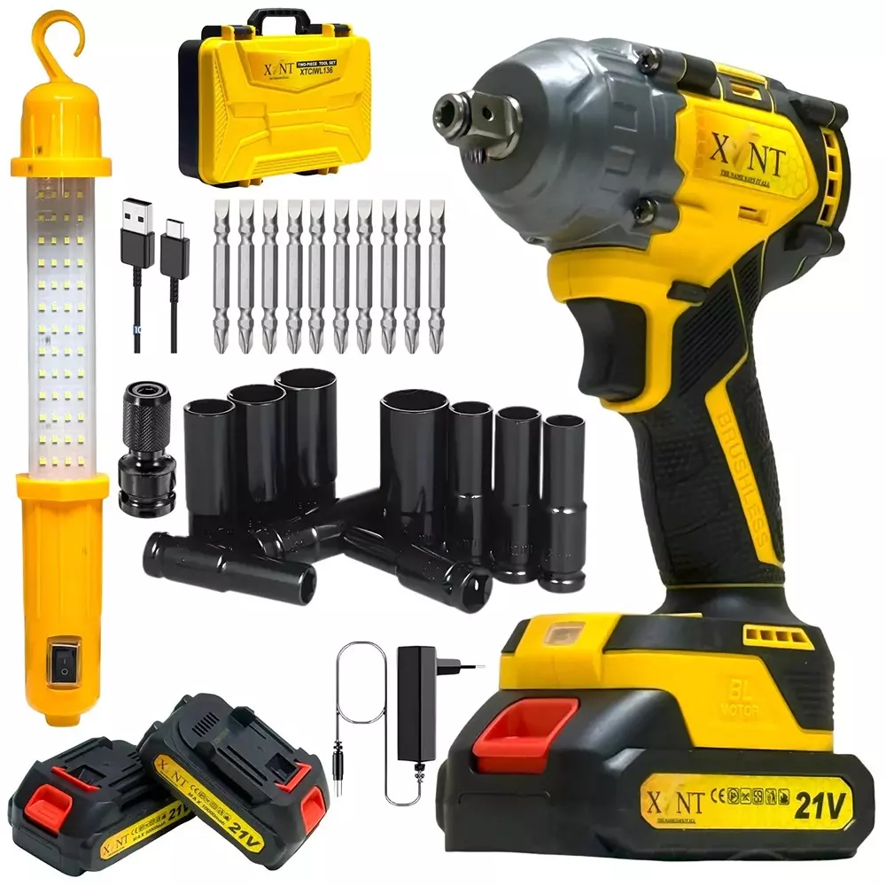 XLNT 21 V Cordless Impact Wrench Kit 0-2700 RPM No Load Speed and 0-3200 IPM Impact Rate, XTCIWL136 (With Battery & Charger)