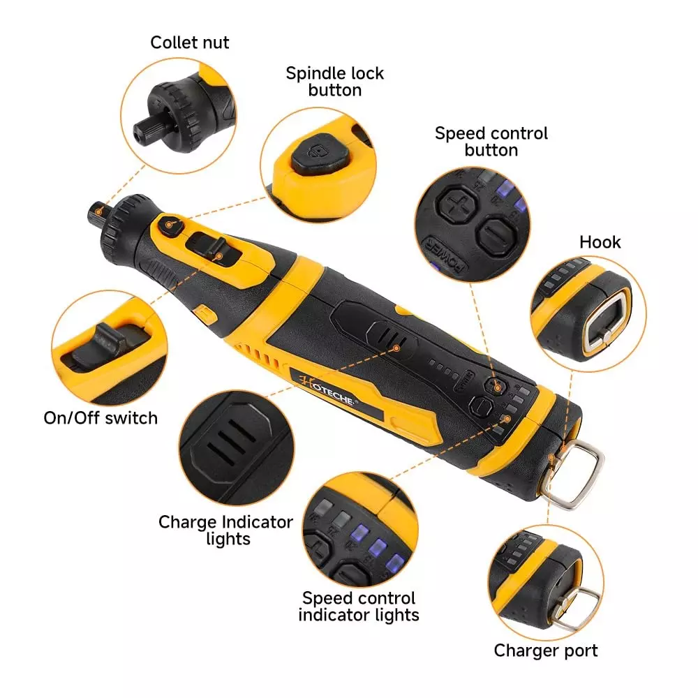 hoteche-46-pcs-cordless-mini-grinder-set-8-v-2000-mah-lithium-battery-and-5000-30000-rpm-no-load-speed-with-battery-charger