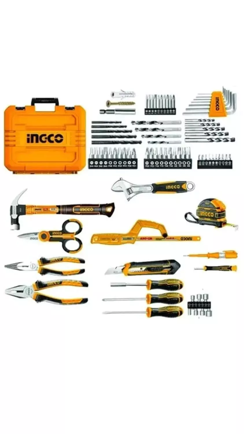 ingco-cordless-impact-drill-22500-bpm-maximum-impact-rate-with-with-165-pcs-tools-set-battery-and-charger-hkthp11651