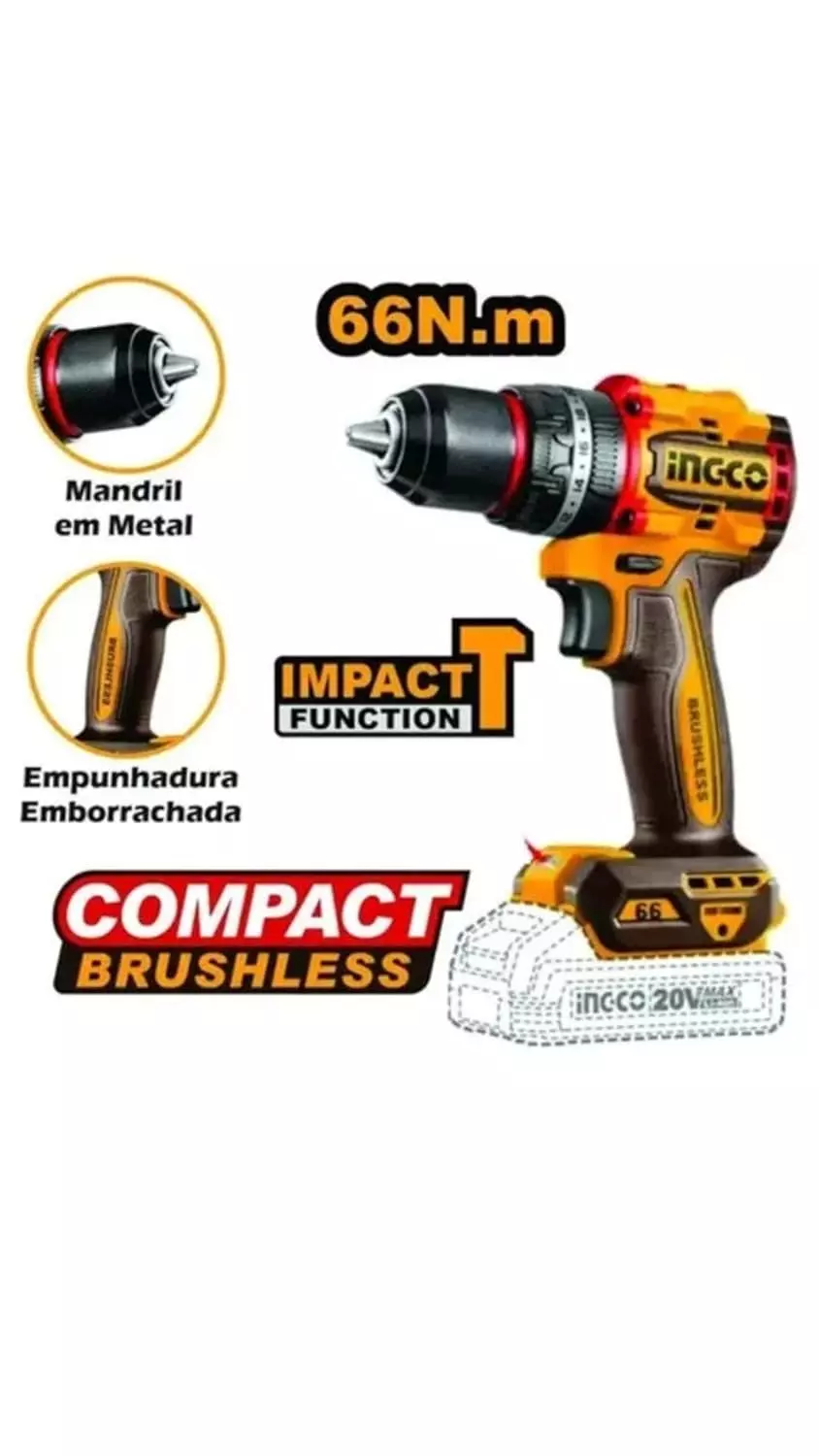 ingco-cordless-impact-drill-22500-bpm-maximum-impact-rate-with-with-165-pcs-tools-set-battery-and-charger-hkthp11651