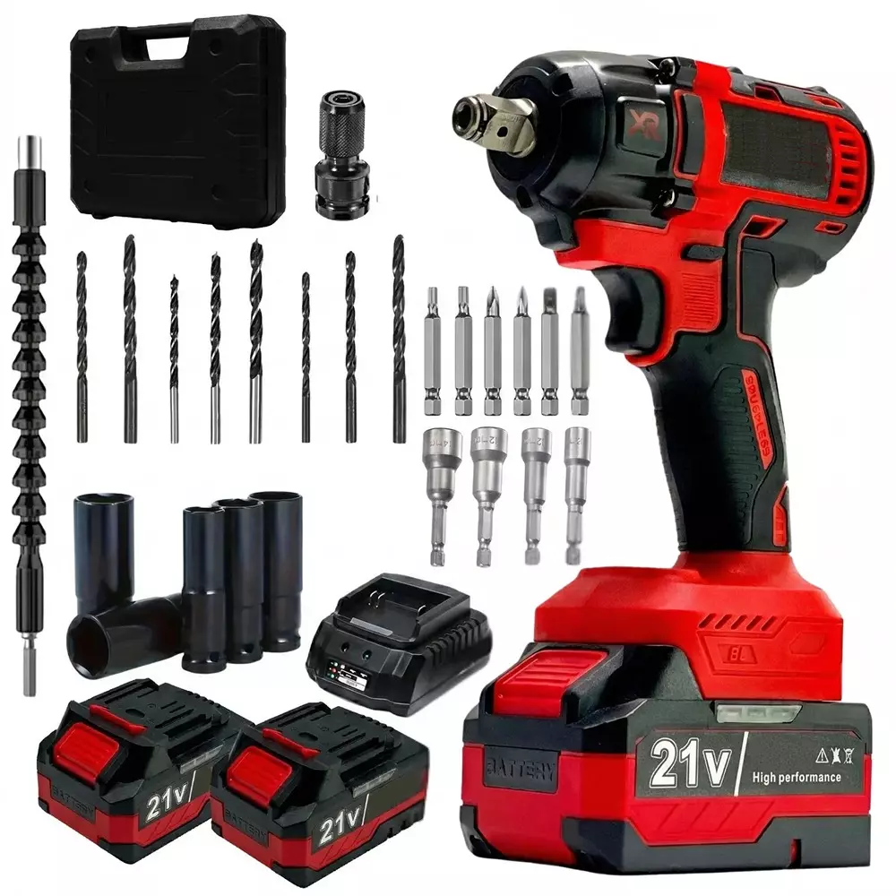 XLNT 48 V Cordless Impact Wrench Kit 0-2700 IPM/0-2300 IPM No Load Speed and 850 Nm Torque, RTCIWK 1 (With Battery & Charger)