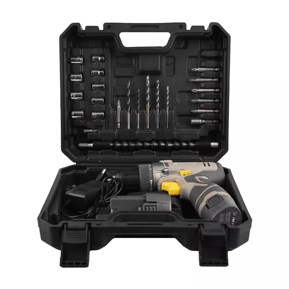 Xtra Power Tool Kit 10 mm Chuck Size 20 NM Torque 0-350/0-1350 RPM Speed (With Battery & Charger), XPC-TK-02