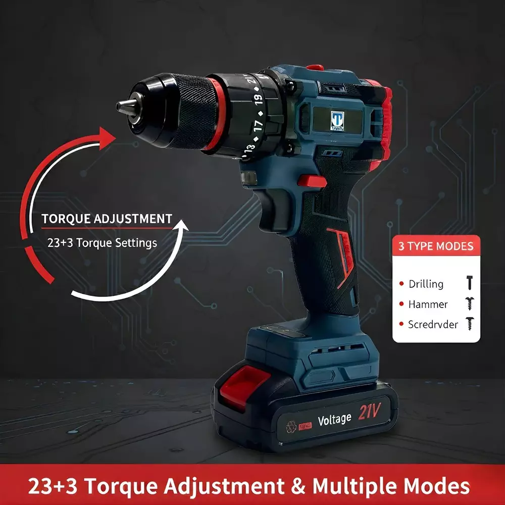 xlnt-21-v-cordless-impact-drill-kit-350-1350-rpm-no-load-speed-and-10-mm-drill-diameter-thcidk1502-with-battery-charger