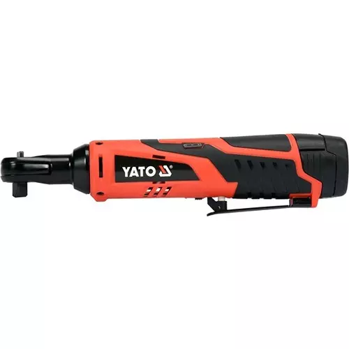 Yato 12 V DC Cordless Ratchet 0-250 RPM No Load Speed and 3/8 inch (9.5 mm) Holder Size, YT-82902 (With Battery & Charger)