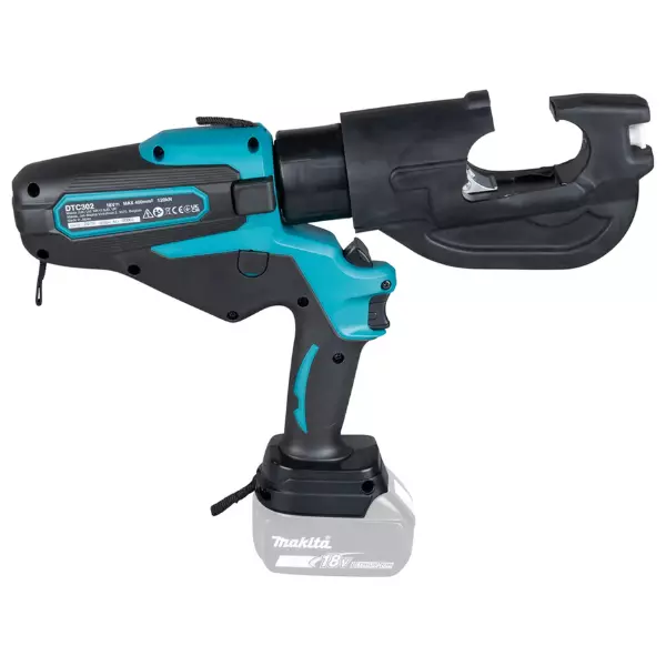 Makita Cordless Crimper 18 V LXT Li-Ion with 12 kN Pressure Force and 42 mm Maximum Jaw Opening, DTC302ZK (Without Battery & Charger)