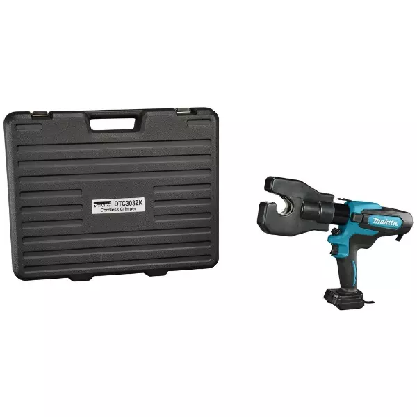 Makita Cordless Crimper 18 V LXT Li-Ion with 6 kN Pressure Force and 31.5 mm Maximum Jaw Opening, DTC303ZK (Without Battery & Charger)