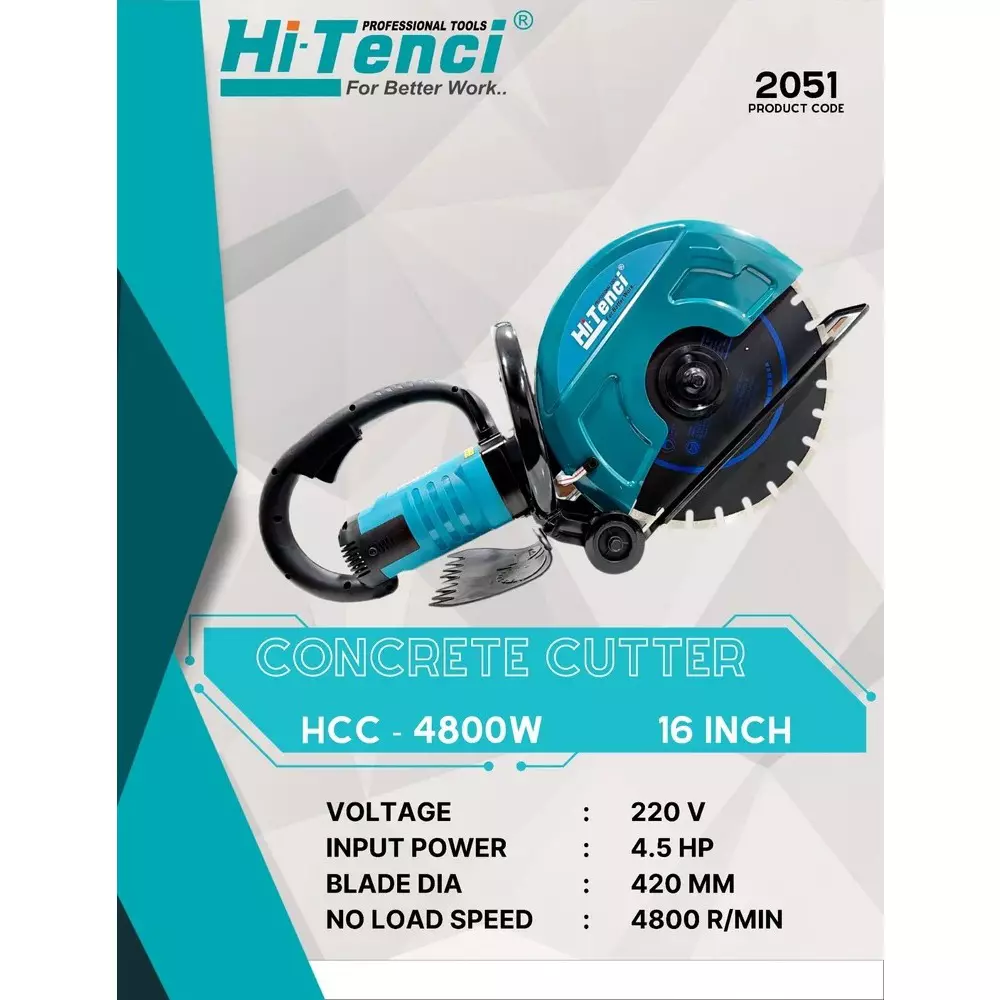 hi-tenci-45-hp-concrete-cutter-with-4800-rpm-no-load-speed-and-420-mm-blade-diameter-hcc--4800w-with-blade