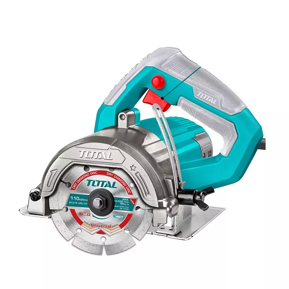 Total Marble Cutter 1400 W 110 mm 13000 RPM 34 mm Cutting Capacity, TS3141106 (Without Cutting Wheel)
