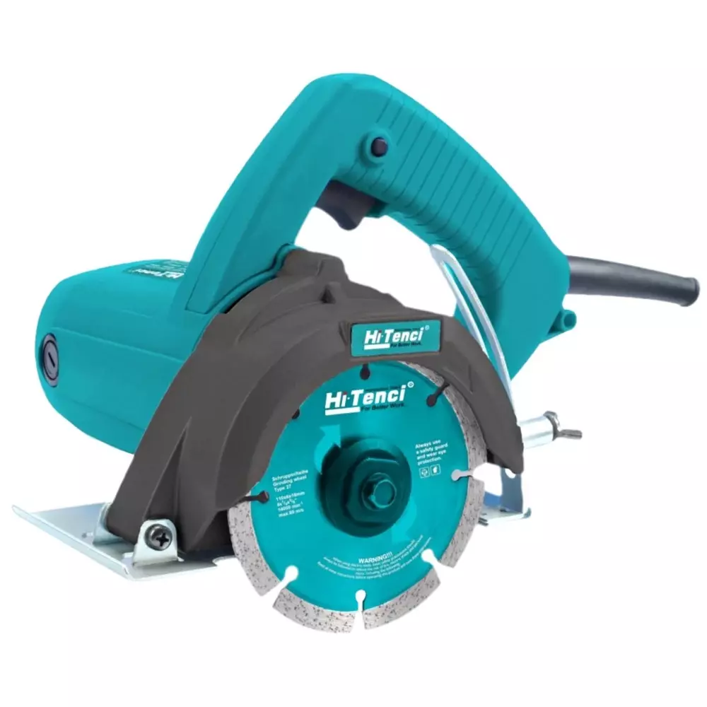 Hi-Tenci 1850 W Marble Cutter with 13000 RPM No Load Speed and 4 inch (110 mm) Wheel Size, HMC - 410T (Without Cutting Wheel)