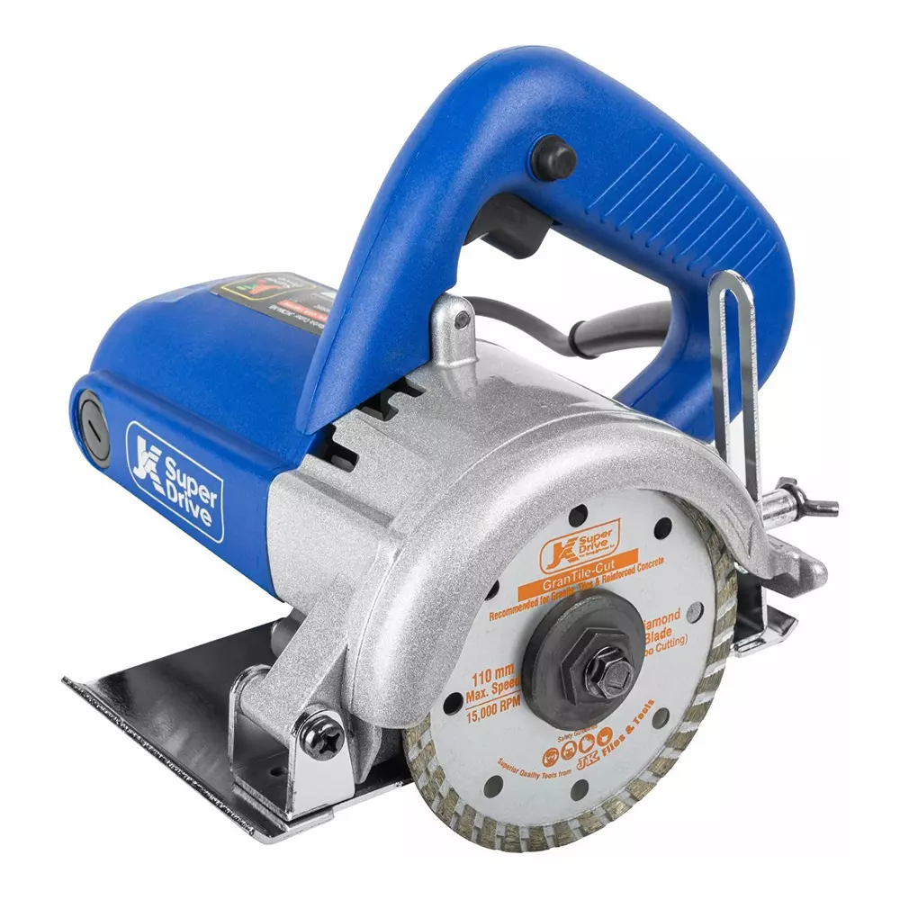 JK Super Drive Marble Cutter 4 Inch (110 mm) Wheel Diameter 13000 RPM No Load Speed 1250 W Power (Without Cutting Blade), 9005082