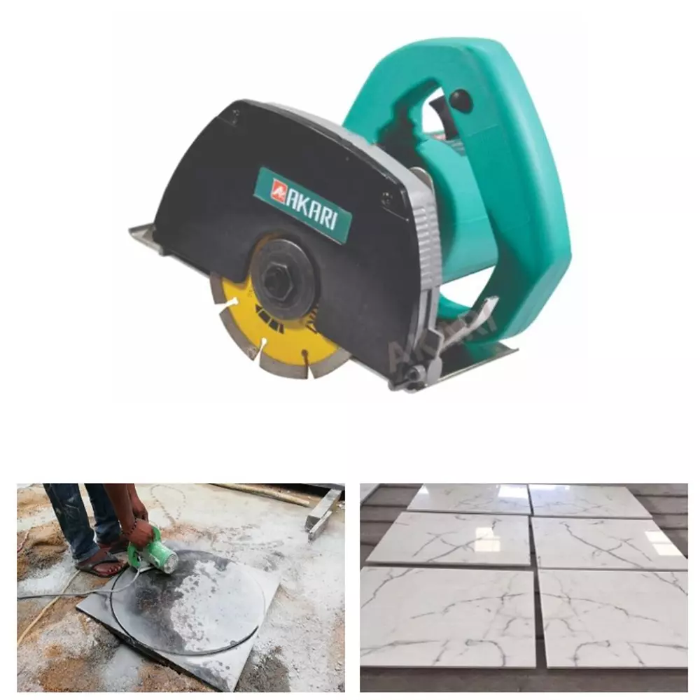 Akari Marble Cutter 1400 W Power, 13000 RPM No Load Speed and 6 inch (150 mm) Wheel Diameter, APT-MC-150-CM-6 (Without Cutting Wheel)