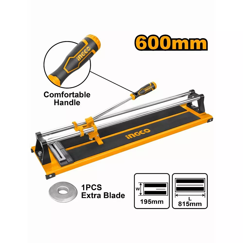 Ingco Tile Cutter with 600 mm Maximum Cutting Length and 16 mm Cutting Thickness, HTC04602