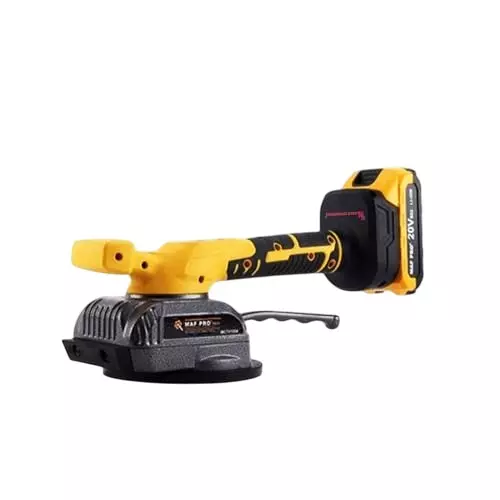 Malfah Enterprises Tile Vibrator With Suction Cup 4 Ah Lithium Battery 5 Speed Adjustable Yellow & Black, MCTV1554 New