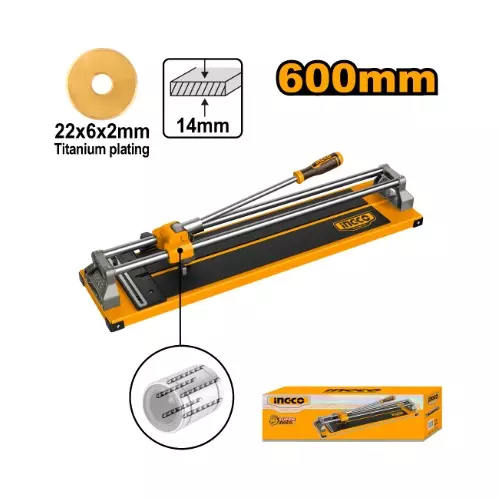 Ingco Tile Cutter with 600 mm Maximum Cutting Length and 14 mm Cutting Thickness, HTC04601