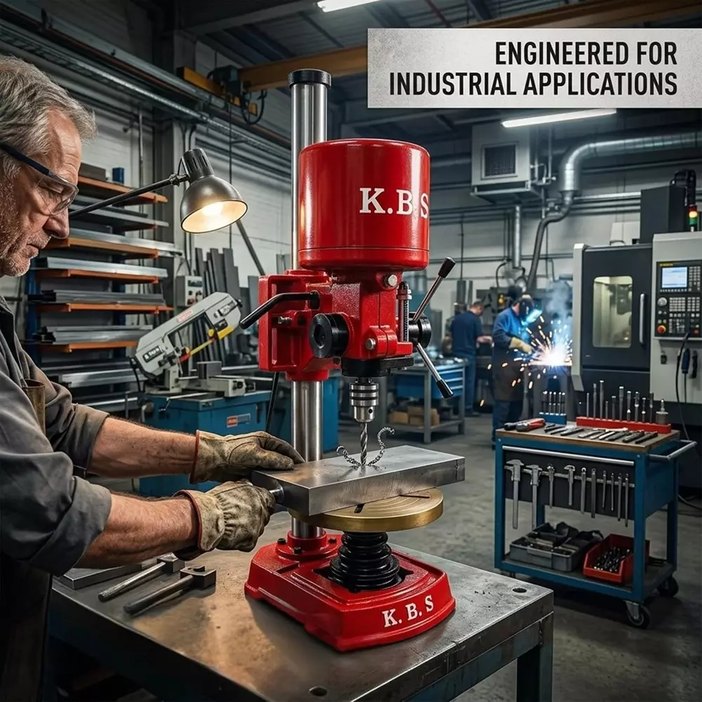 kbs-1-hp-pillar-drill-machine-with-cast-iron-base-2550-rpm-no-load-speed-and-25-mm-drilling-capacity