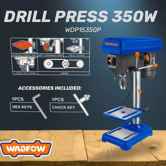 wadfow-350-w-drill-press-machine-13-mm-max-drilling-capacity-and-580-2650-rpm-no-load-speed-wdp15350p