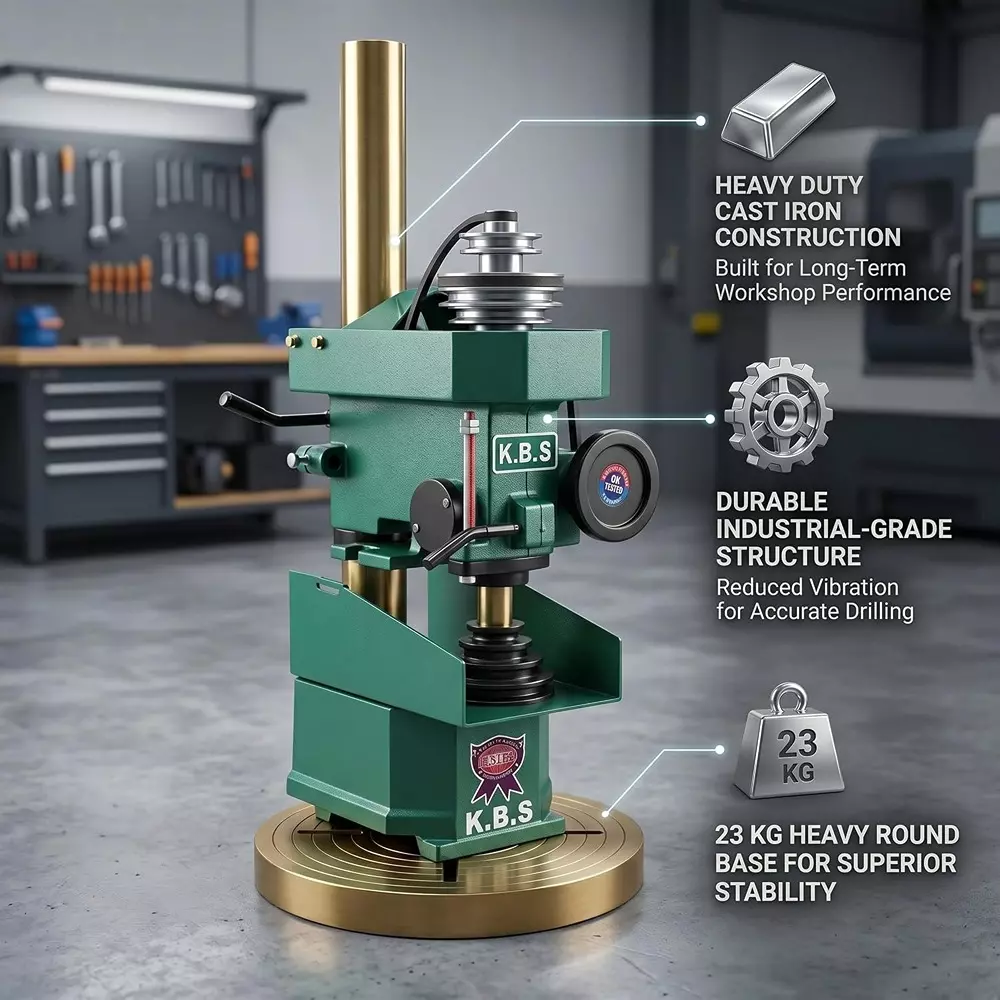 kbs-05-hp-pillar-drill-machine-with-heavy-round-base-1440-rpm-no-load-speed-and-05-inch-127-mm-drilling-capacity
