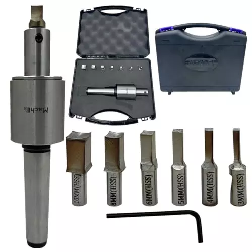 MachEl MT3 Rotary Broach Set with 7 HSS Square Punches, M12 x 1.75 mm Drawbar Thread