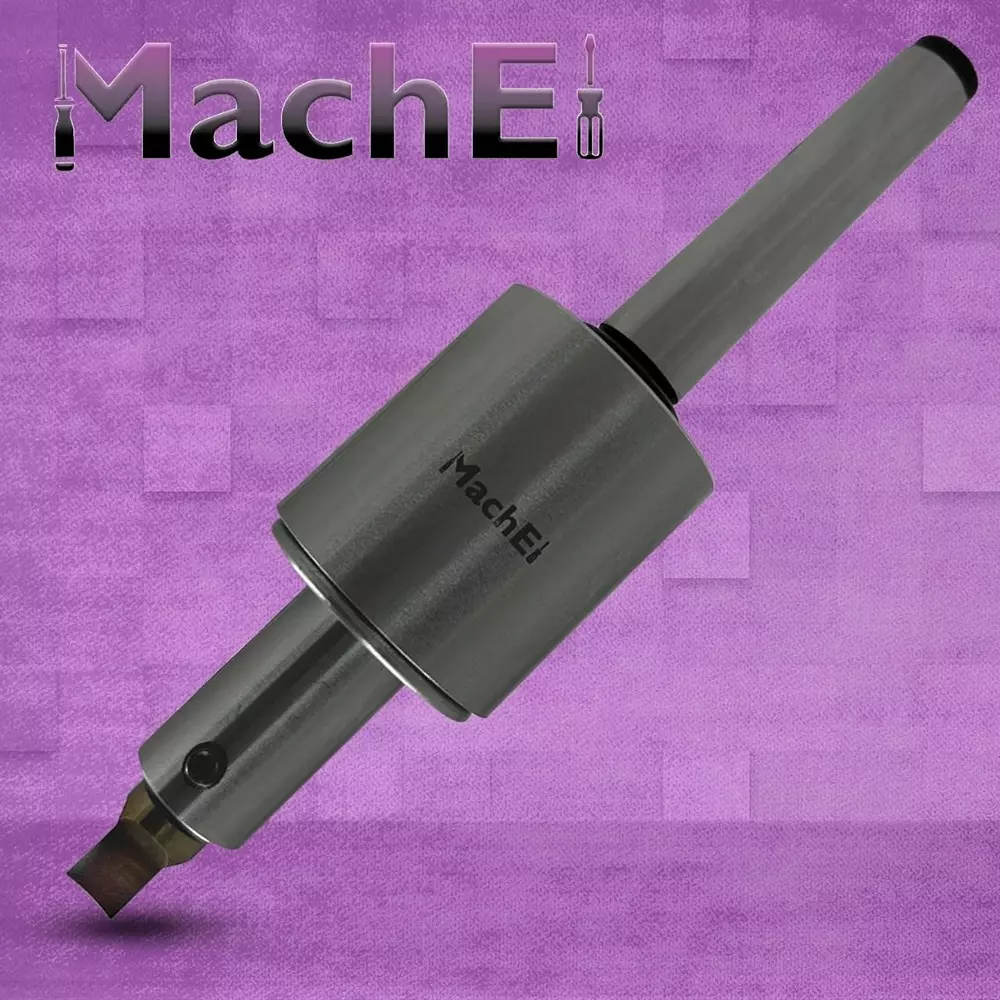 MachEl MT2 Shank Rotary Broach Set with 7 HSS Square Punches, M10 x 1.5 mm Drawbar Thread