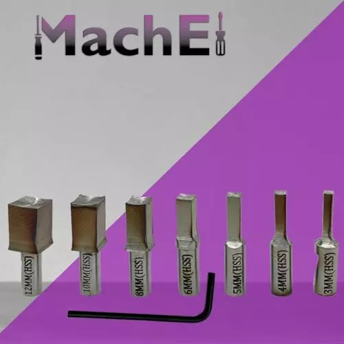 MachEl MT-3 Teng Style Rotary Broach with 7 Square Punches 100 mm Length