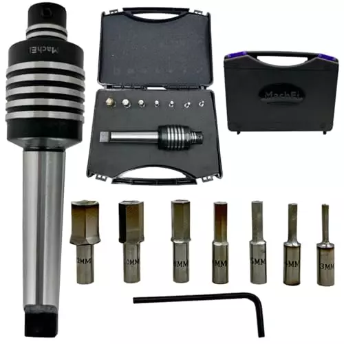 MachEl MT-3 Teng-Style Rotary Broach Set with 7 Hex Punches 80 mm Length