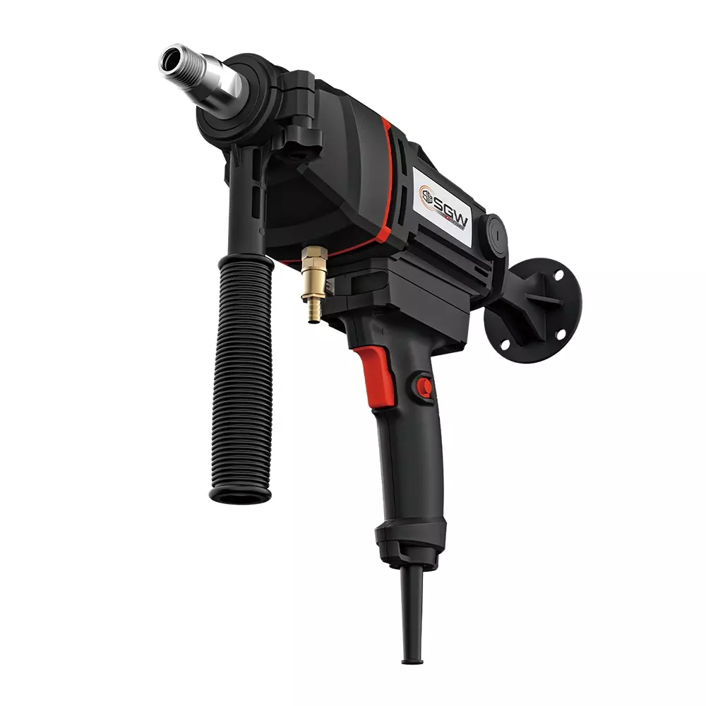 SGW Diamond Core Drill Machine Kit 2100 rpm Speed Black M22 Spindle Thread 1800 W Power, S-2191