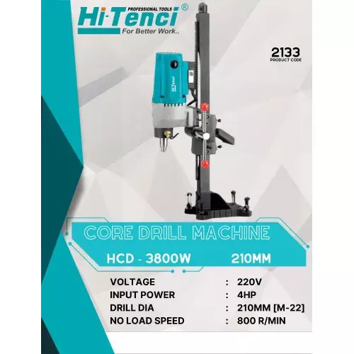 hi-tenci-4-hp-core-drill-machine-with-800-rpm-no-load-speed-and-210-mm-drill-diameter-hcd--3800w-without-drill-bits