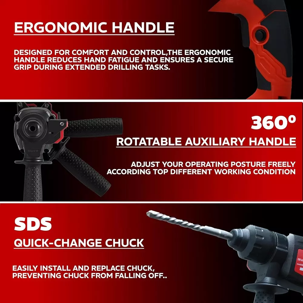 ibell-rotary-hammer-drill-0-900-rpm-no-load-speed-850-w-power-3j-impact-energy-with-accessories-rh-26-82