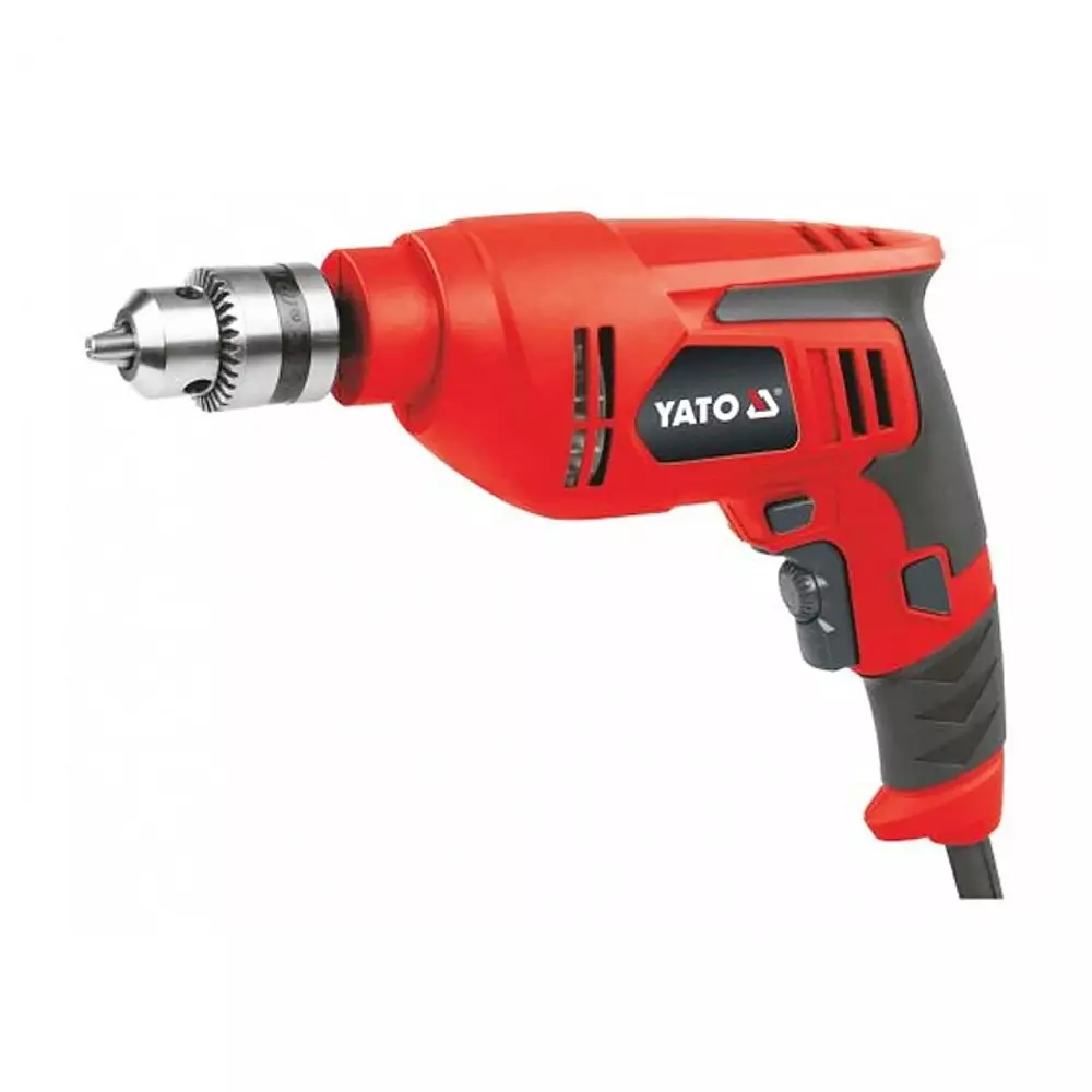 Yato 550 W Electric Drill 0-2700 RPM No Load Speed and 10 mm Chuck Size, YT-82031 (Without Drill Bits)