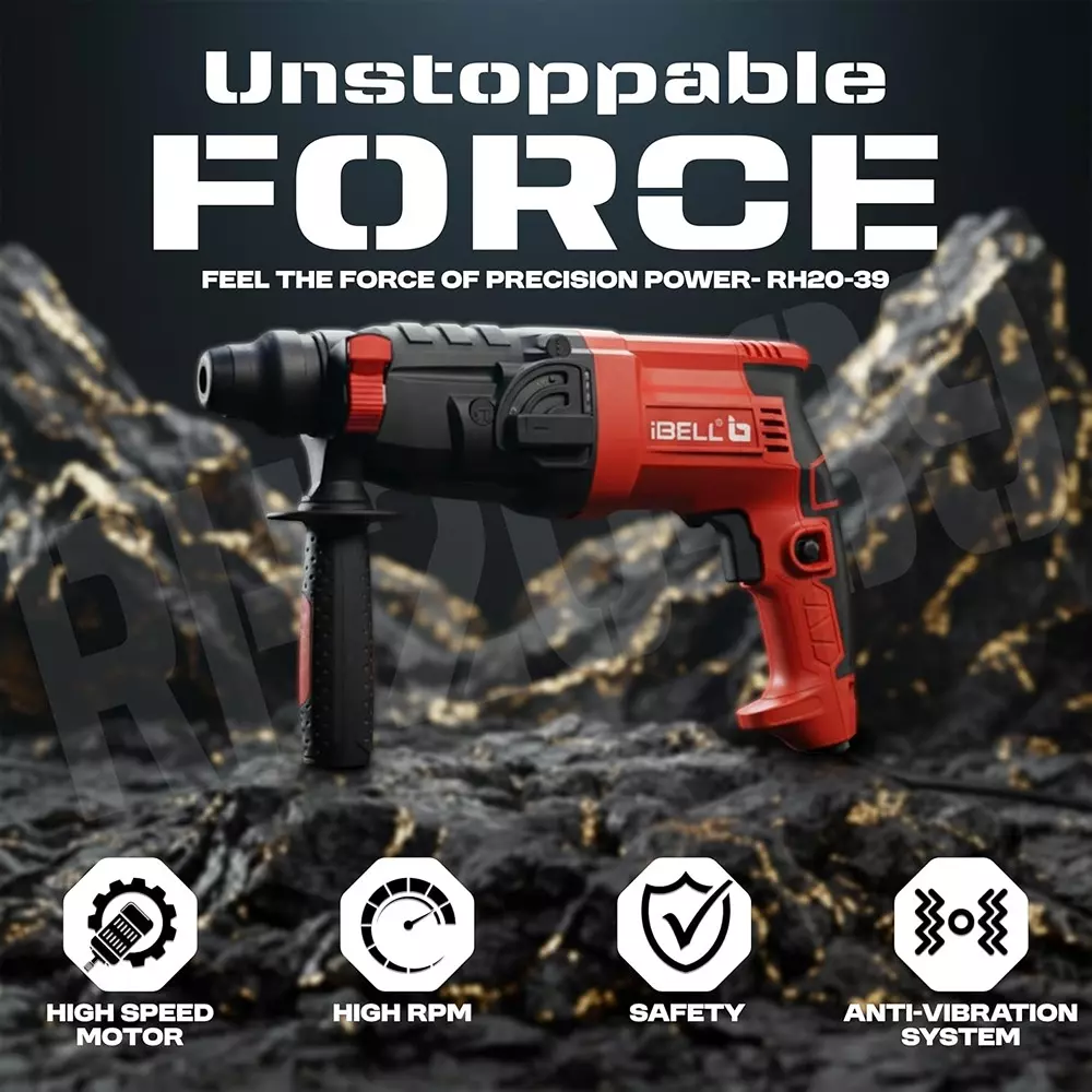 ibell-rotary-hammer-drill-0-850-rpm-no-load-speed-500-w-power-15j-impact-energy-with-accessories-rh-20-39