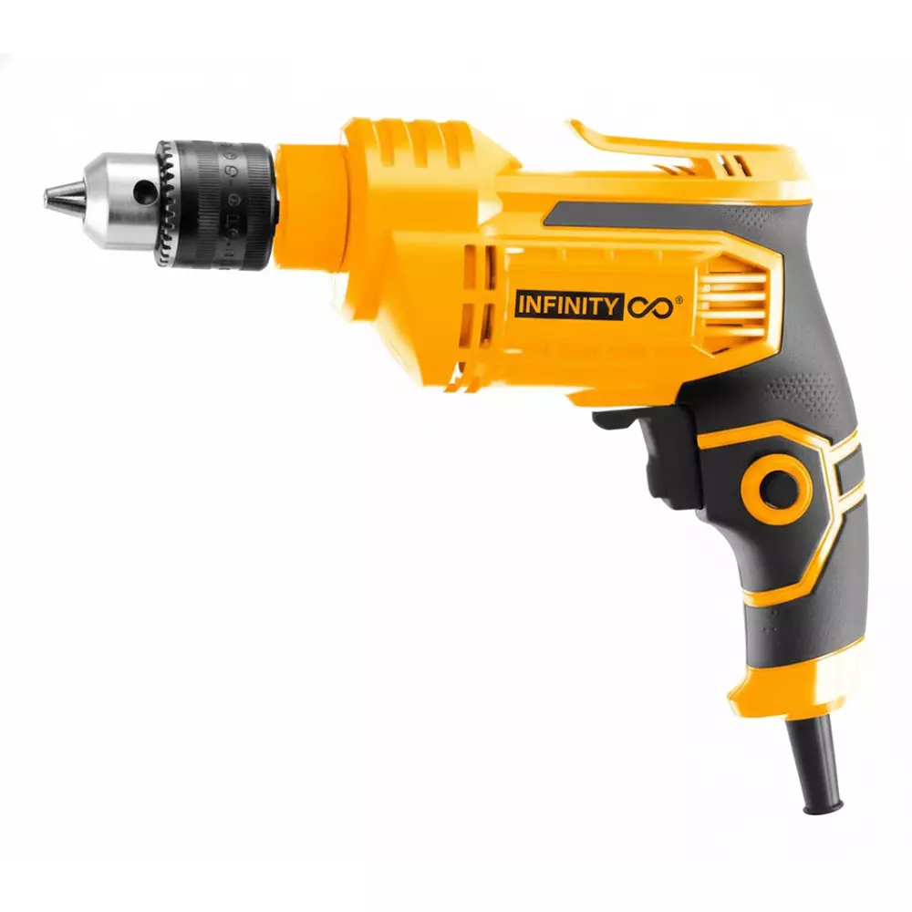 Infinity Electric Drill Without Drill Bit Forward & Back Switch 650 W Power Electric 4500 rpm Speed for Industrial Use, INF-ED65010