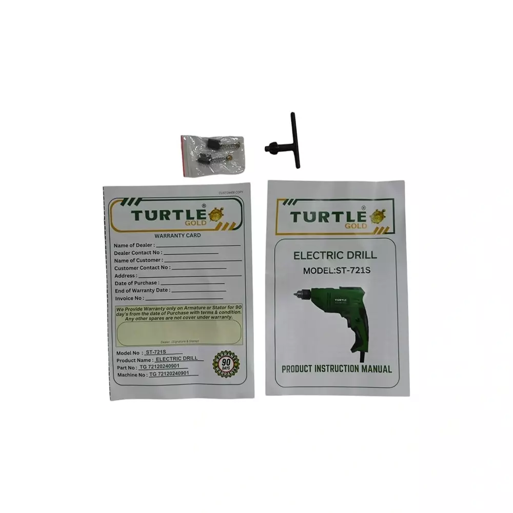 Turtle Gold Electric Drill 550 W Chuck Size 10 mm, ST 721S (without Drill Bits)