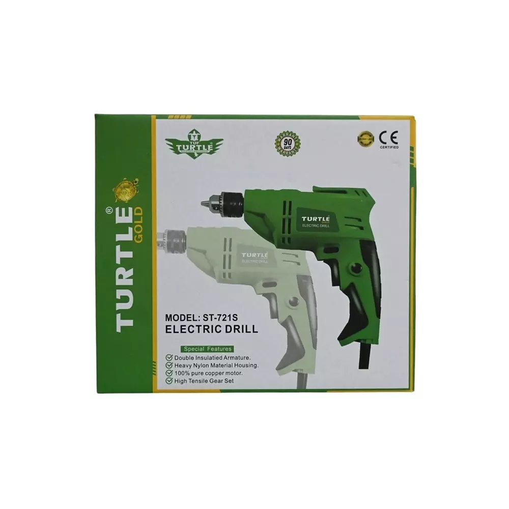 Turtle Gold Electric Drill 550 W Chuck Size 10 mm, ST 721S (without Drill Bits)