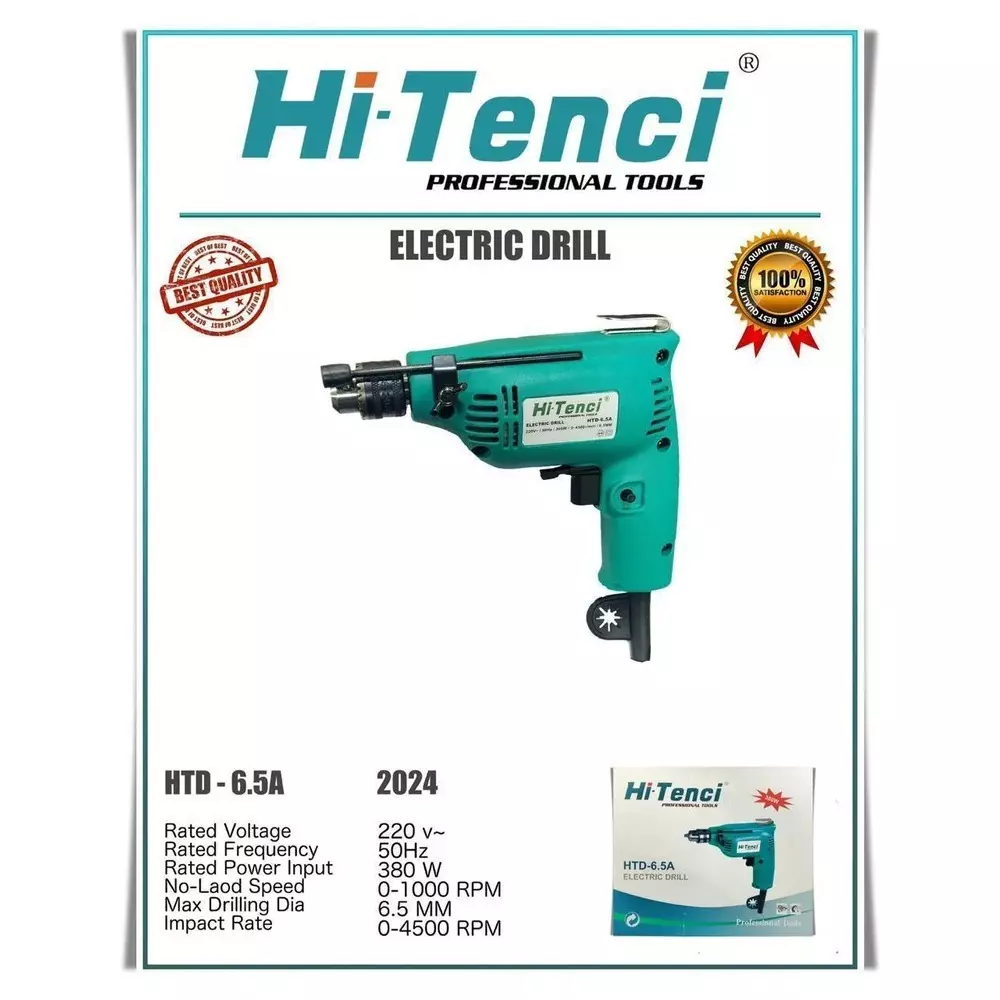 hi-tenci-350-w-electric-drill-with-4500-rpm-no-load-speed-and-65-mm-chuck-size-htd--65a-without-drill-bits