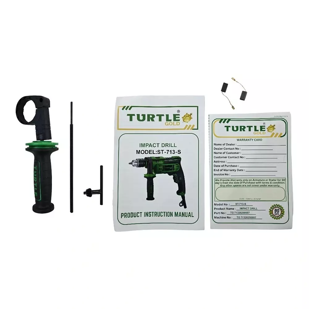 Turtle Gold Electric Drill 750 W Chuck Size 13 mm, ST 713S (without Drill Bits)