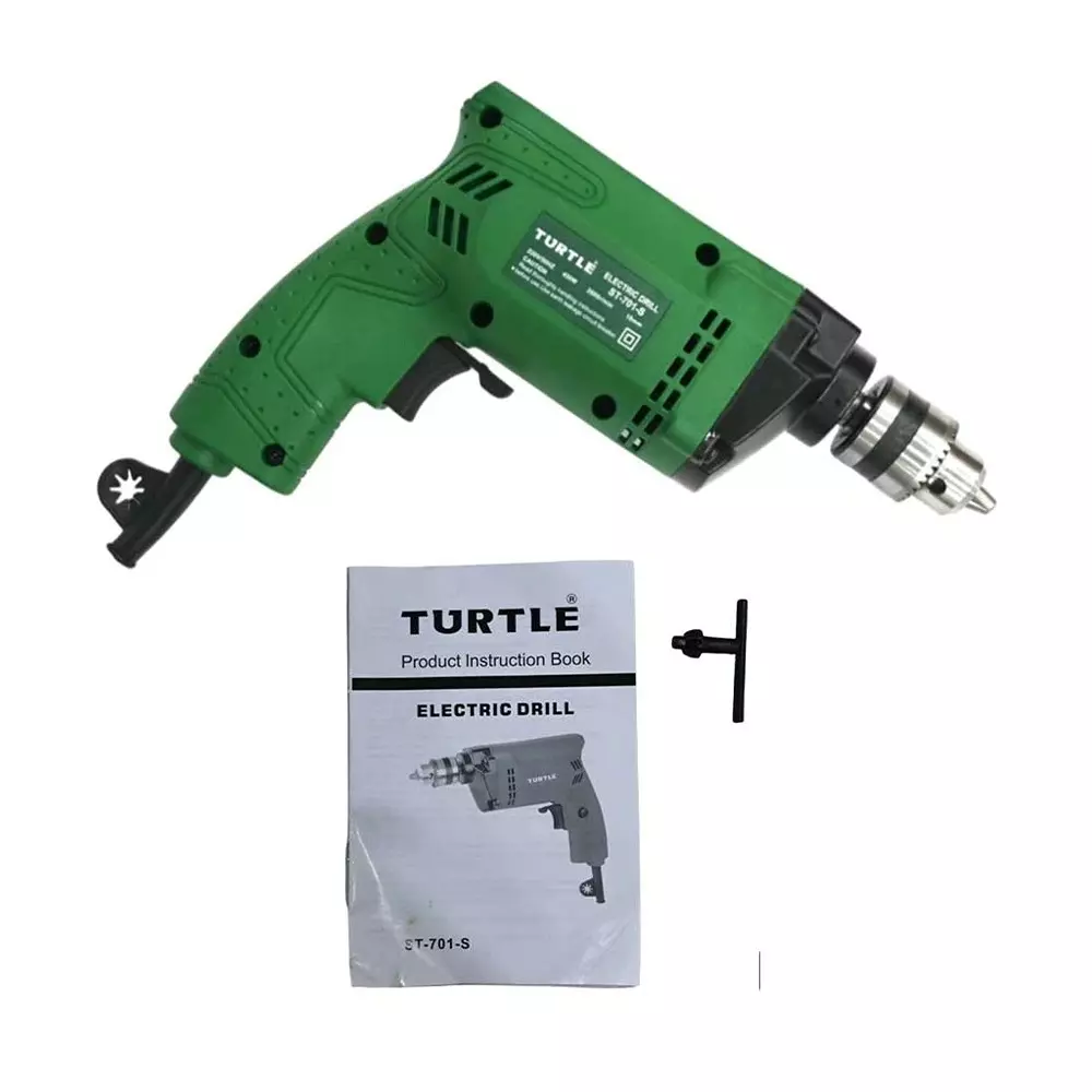 Turtle Electric Drill 10 mm 450 W, ST-701S (Without Drill Bit)