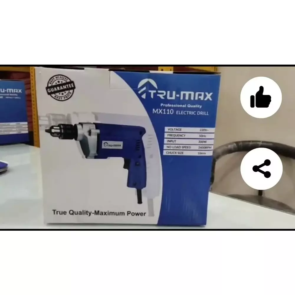 trumax-350-w-electric-drill-machine-2600-rpm-no-load-speed-and-10-mm-chuck-size-mx110-without-drill-bits