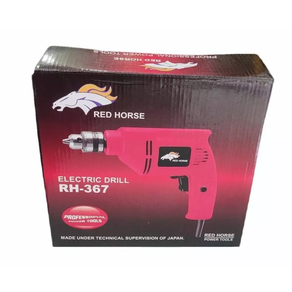 Red Horse 650 W Electric Drill Machine 2600 RPM No Load Speed and 10 mm Chuck Size, RH-367 (Without Drill Bits)