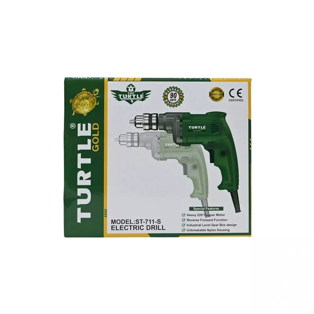 Turtle Gold Electric Drill 680 W Chuck Size 10 mm, ST 711S-NEW (without Drill Bits)