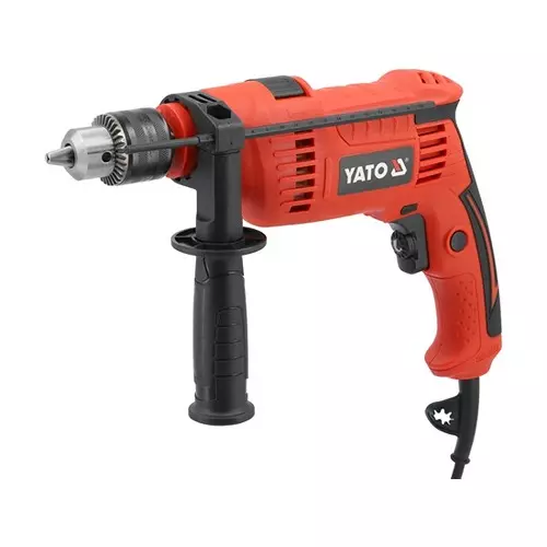 Yato 650 W Impact Drill 2800 RPM No Load Speed and 0-44800 BPM Impact Rate, YT-82038 (Without Drill Bits)