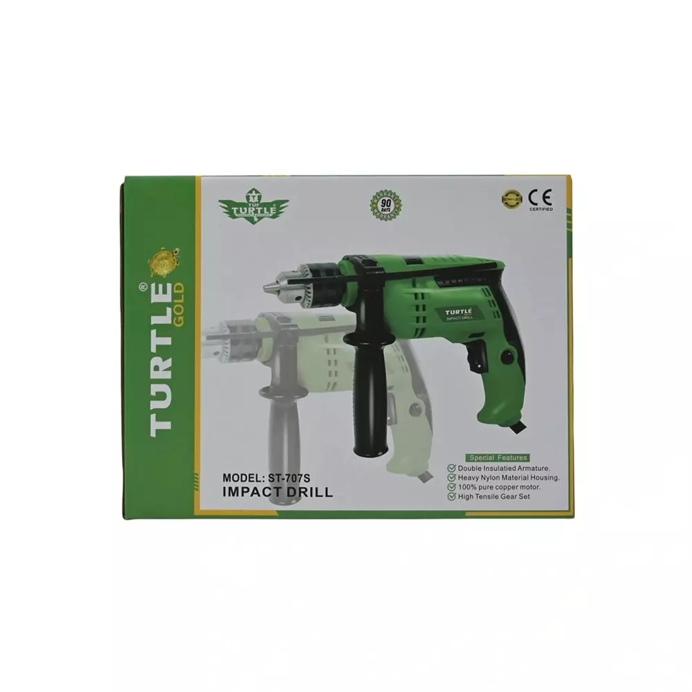 Turtle Gold Impact Drill 750 W Chuck Size 13 mm, ST 707S (without Drill Bits)